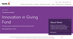 Desktop Screenshot of giving.nesta.org.uk